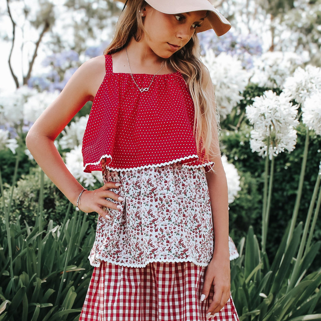 Girls Sadie Dress -  Festive Floral