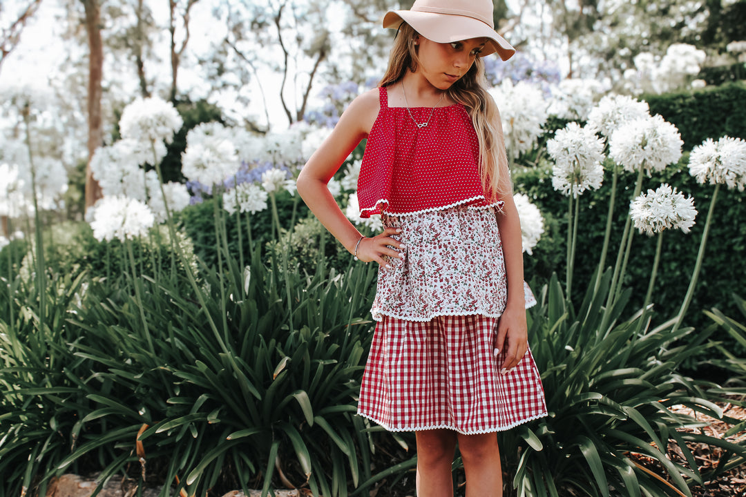 Girls Sadie Dress -  Festive Floral