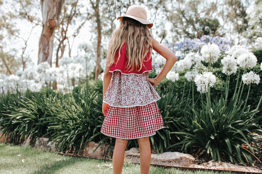 Girls Sadie Dress -  Festive Floral