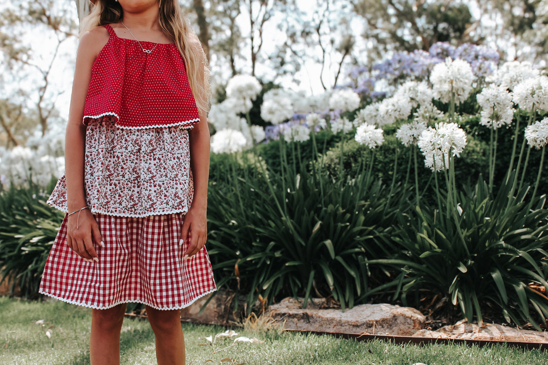 Girls Sadie Dress -  Festive Floral