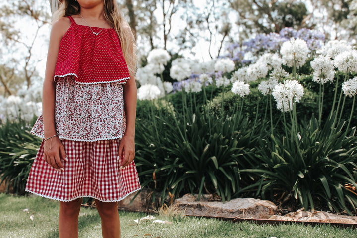 Girls Sadie Dress -  Festive Floral