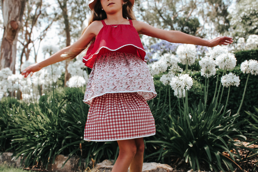 Girls Sadie Dress -  Festive Floral