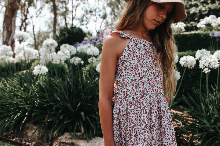 Girls Ellie Dress - Pink Petite Floral