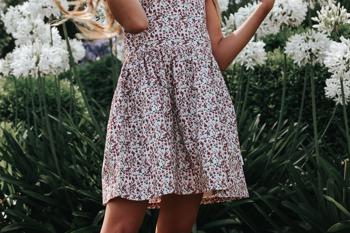 Girls Ellie Dress - Pink Petite Floral
