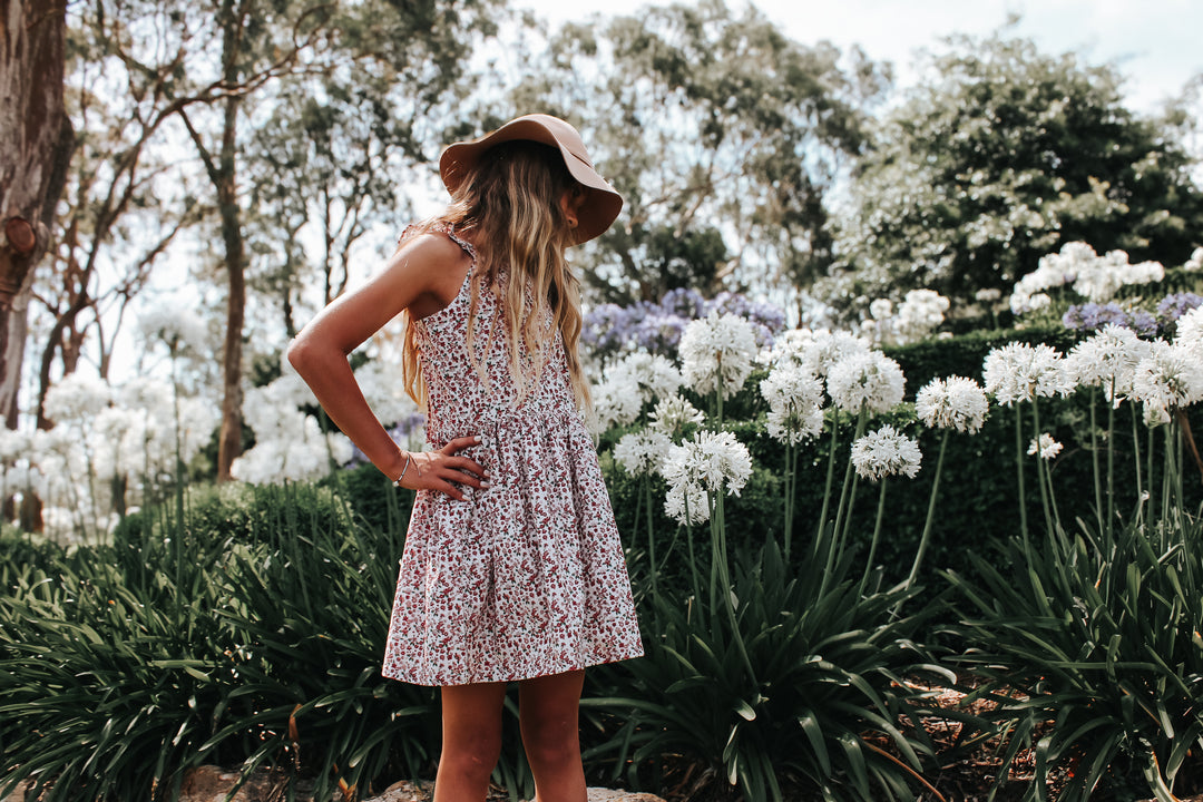 Girls Ellie Dress - Pink Petite Floral