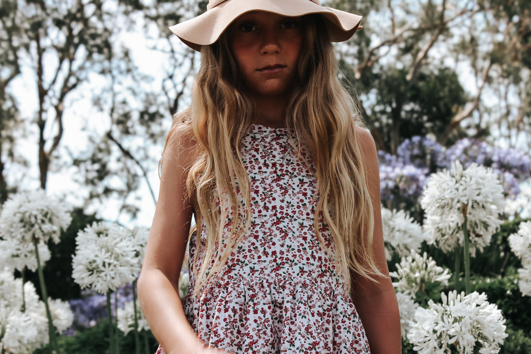 Girls Ellie Dress - Pink Petite Floral