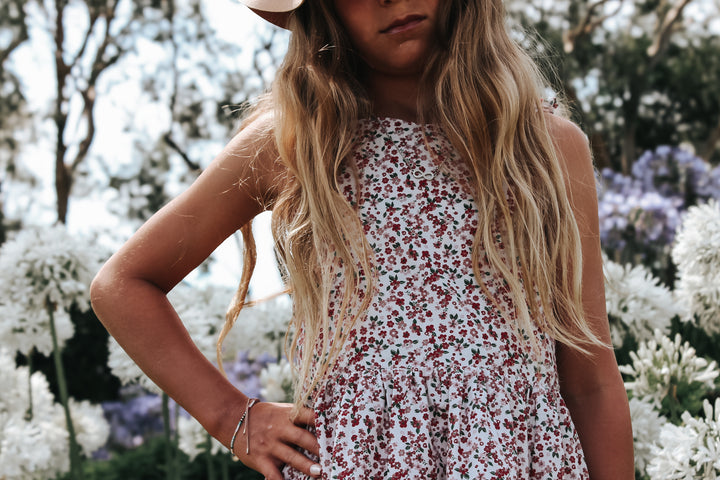Girls Ellie Dress - Pink Petite Floral