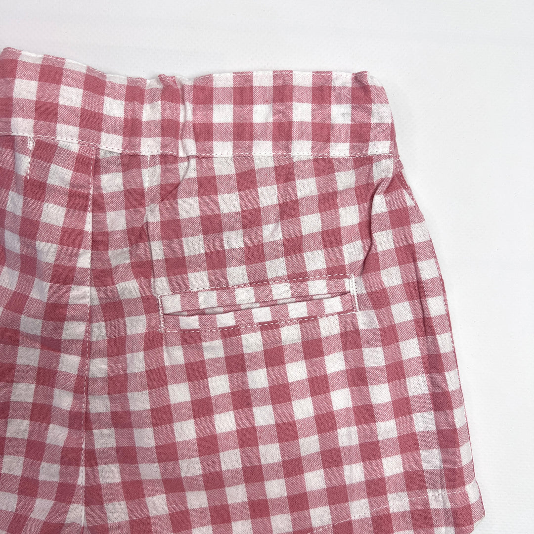 Girls Tie Waist Shorts - Pink Check