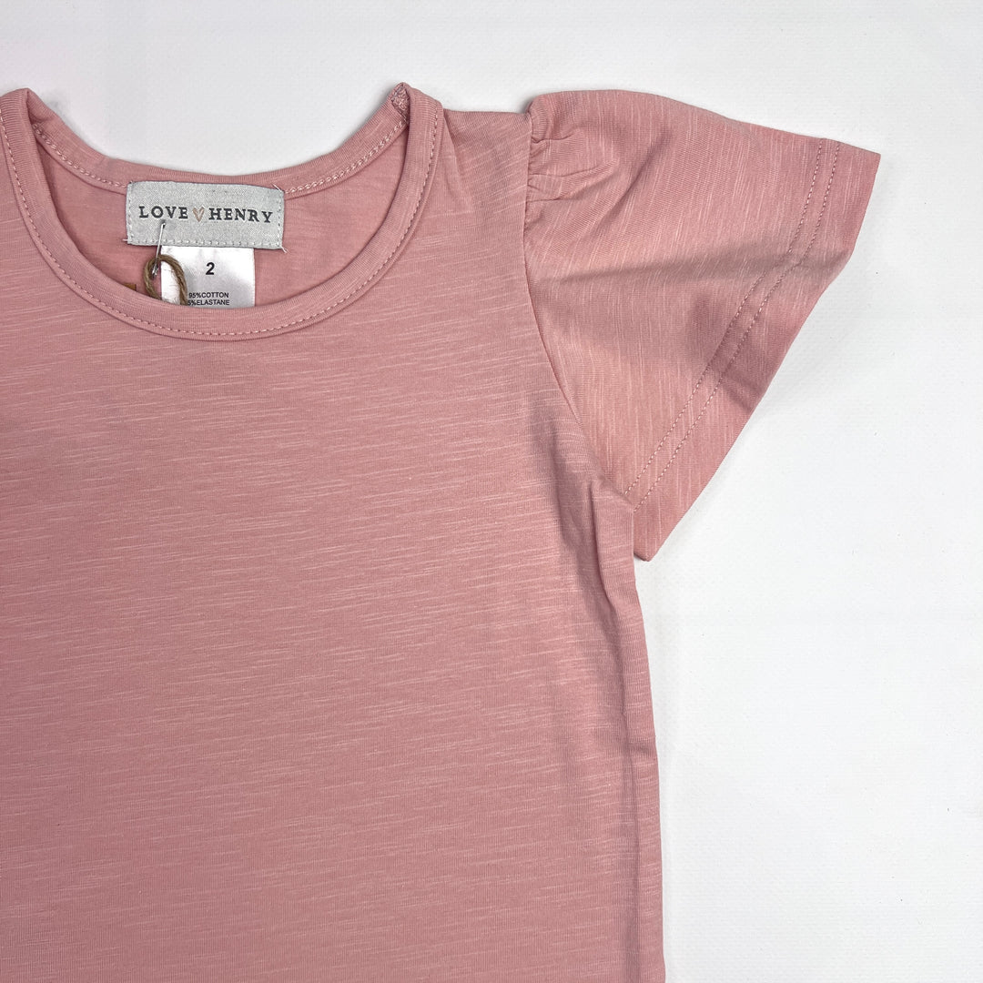 Girls Frill Sleeve Top - Pink