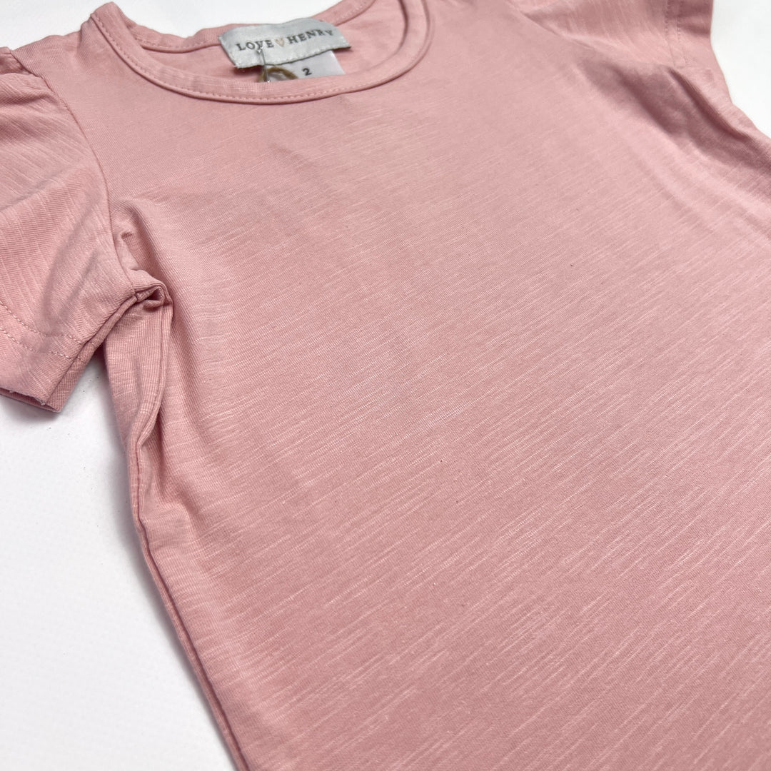 Girls Frill Sleeve Top - Pink