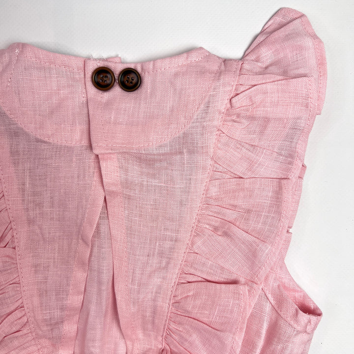 Girls Florence Summer Dress - Pink Linen