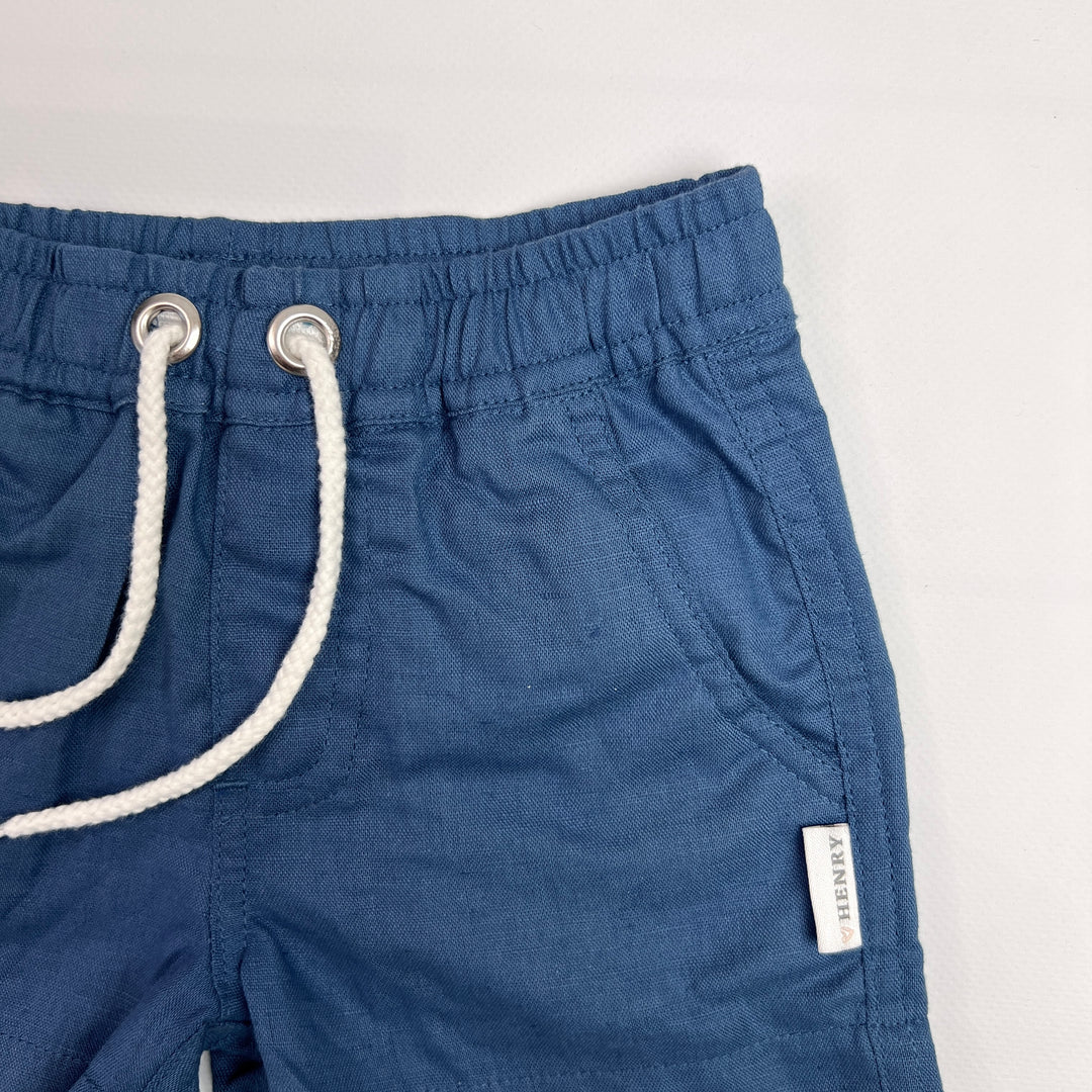 Baby Boys Sonny Short - Blue Linen 26