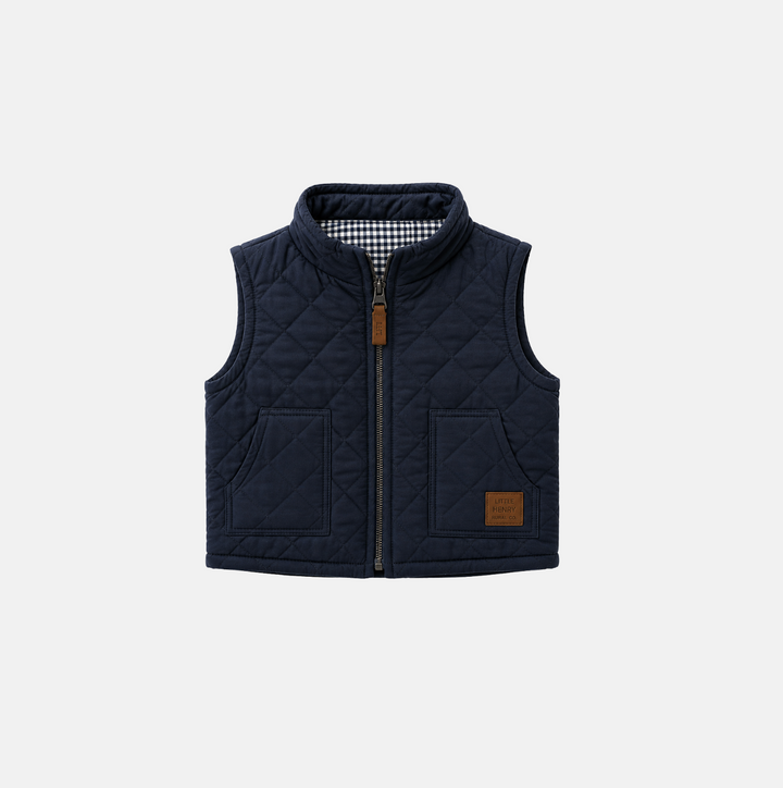 Baby Boys Campbell Vest - Navy