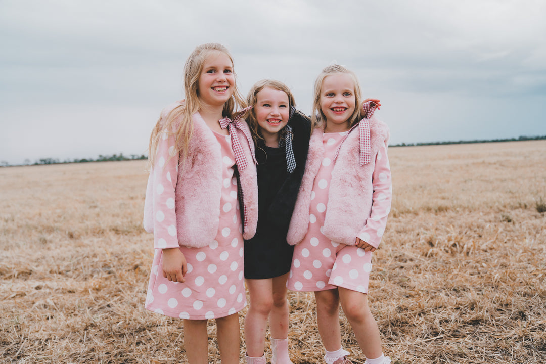 Girls Fur Vest -  Pink