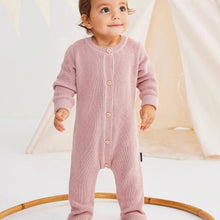 Load image into Gallery viewer, Korango Knit Onesie Baby Girls Plush Knit Romper - Dusty Pink
