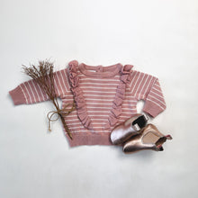 Load image into Gallery viewer, Korango Outerwear Baby Girls Frill Knit Sweater
