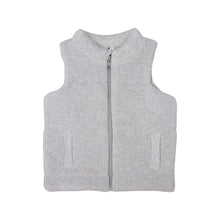 Load image into Gallery viewer, Korango Outerwear Baby Girls Lined Knit Vest Grey Marle

