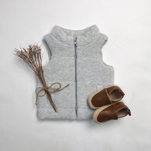 Load image into Gallery viewer, Korango Outerwear Baby Lined Knit Vest - Grey Marle
