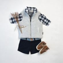 Load image into Gallery viewer, Korango Outerwear Baby Lined Knit Vest - Grey Marle
