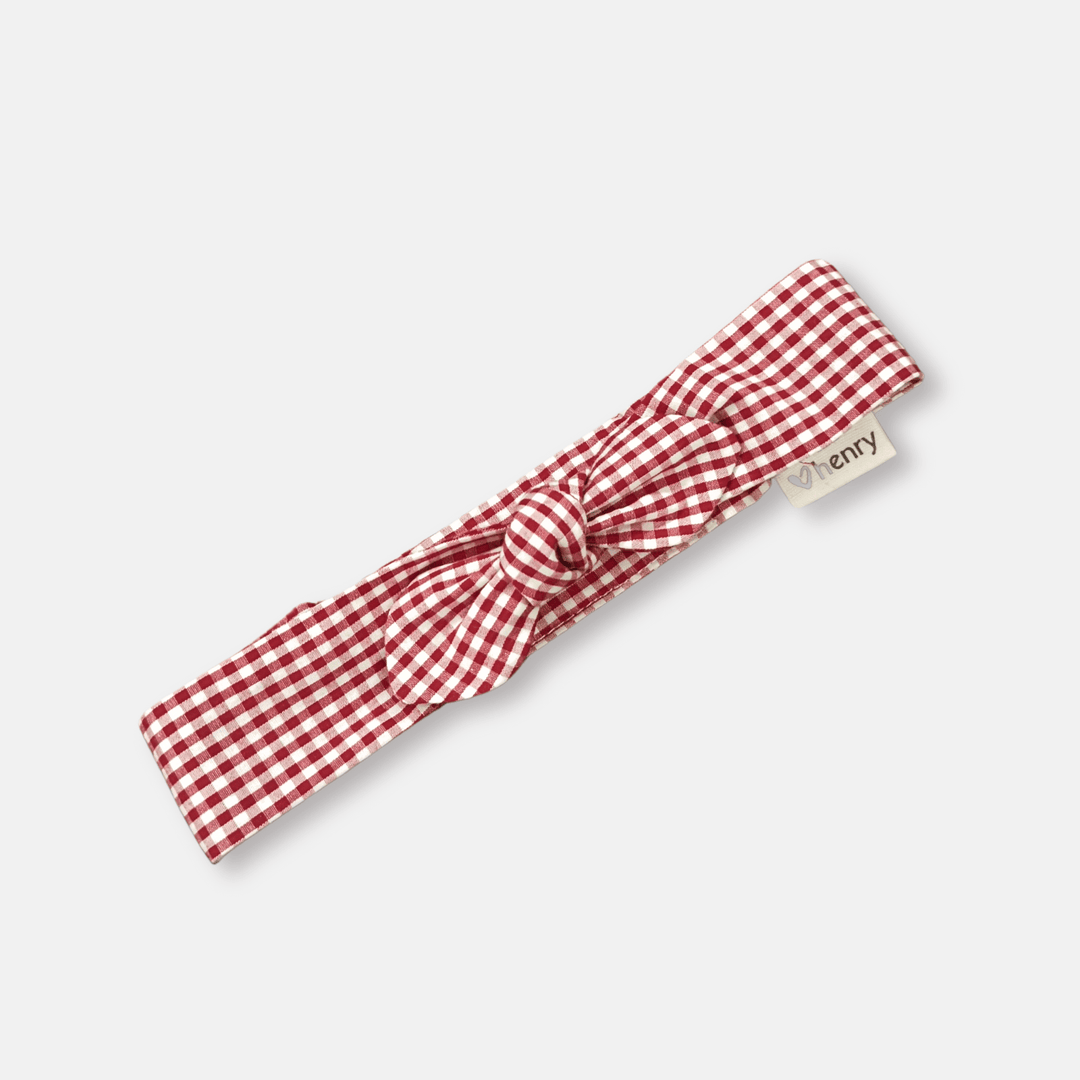 Love Henry Accessories Girls Headband - Petite Red Check