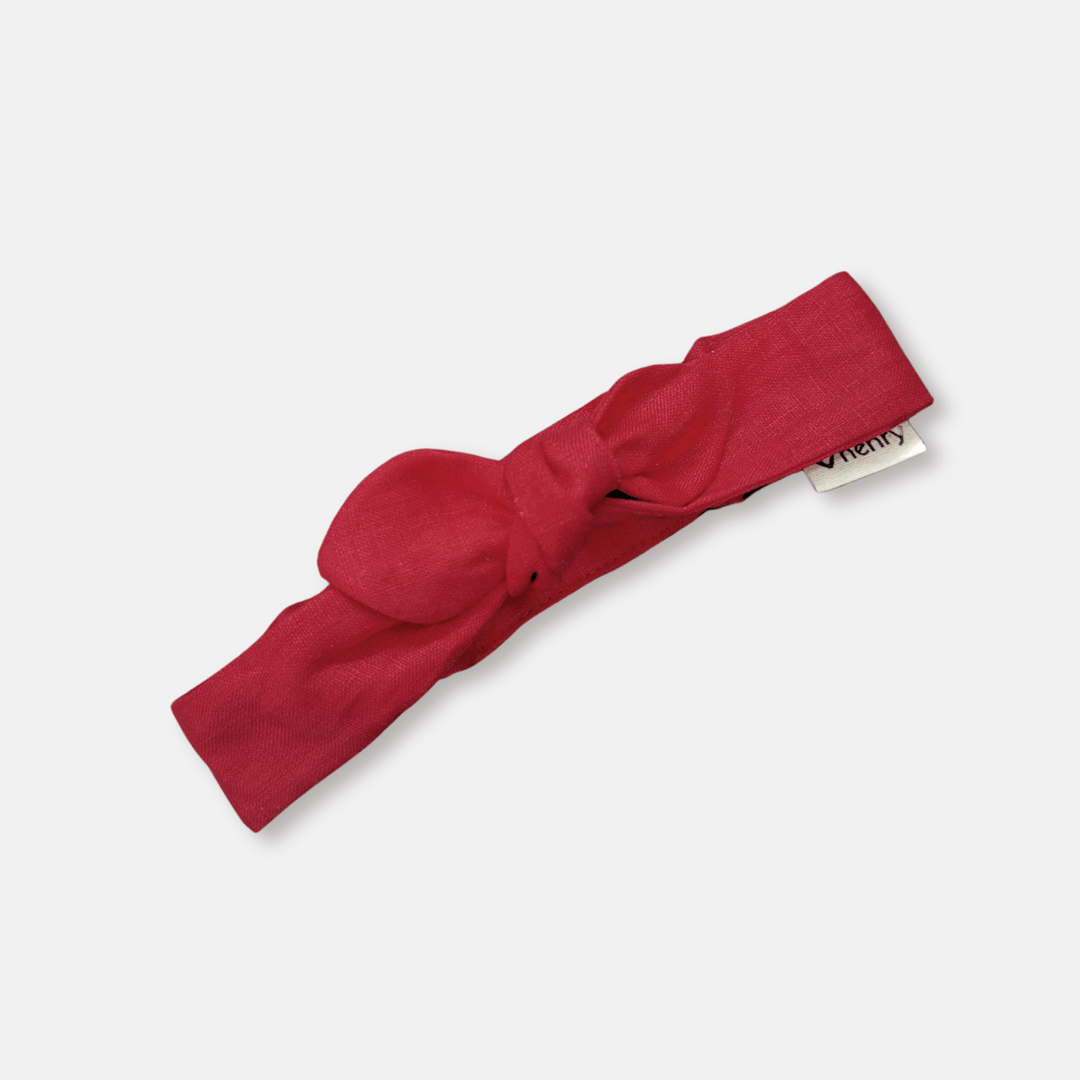 Love Henry Accessories Girls Headband - Red Linen