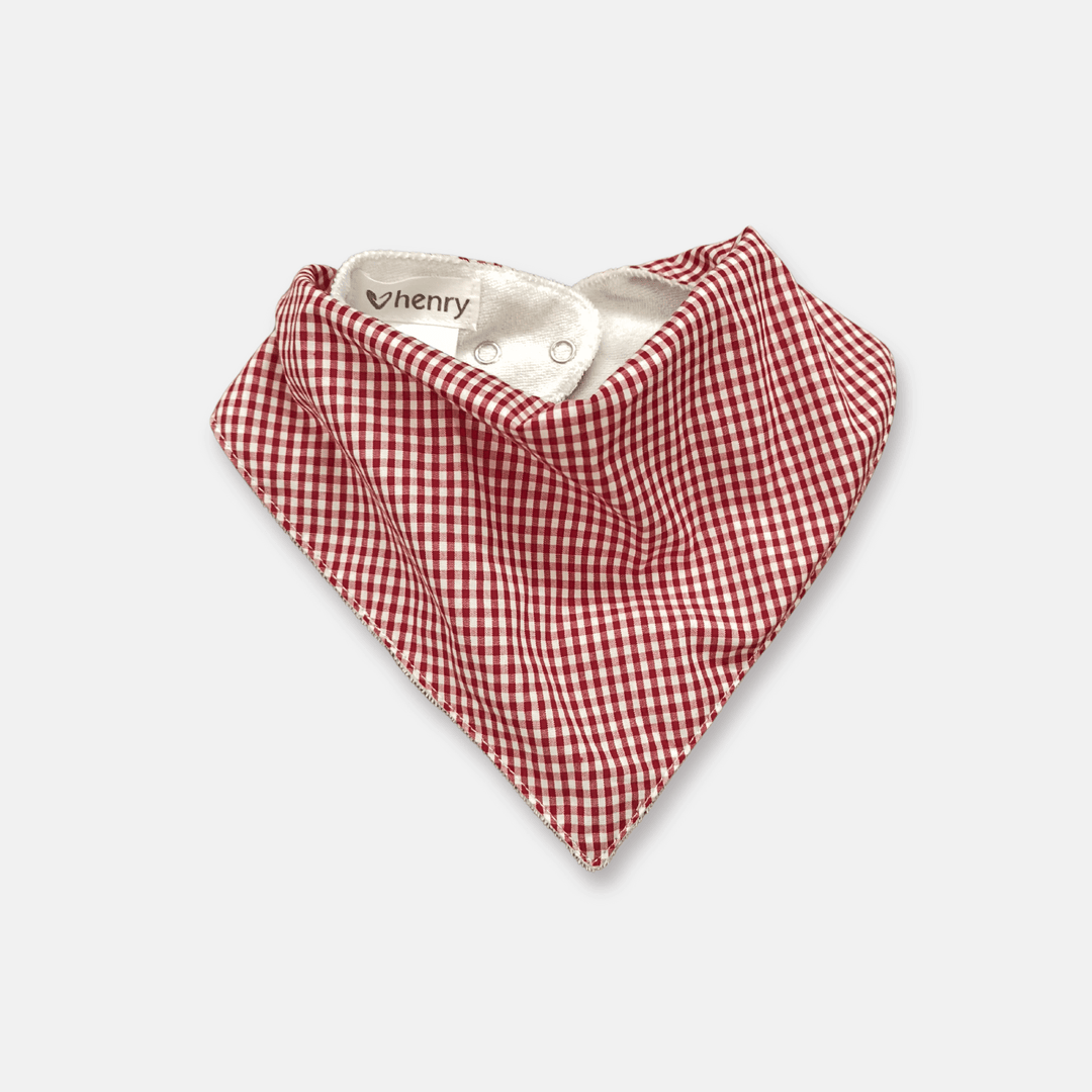 Love Henry Accessories One Size Baby Girls Dribble Bib - Petite Red Check