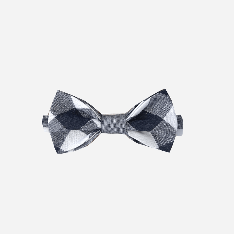 Boys Bow Tie - Large Navy Check