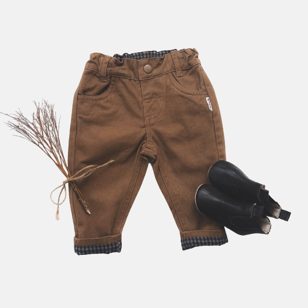 Love Henry Bottoms Baby Boys Chino Pant - Brown