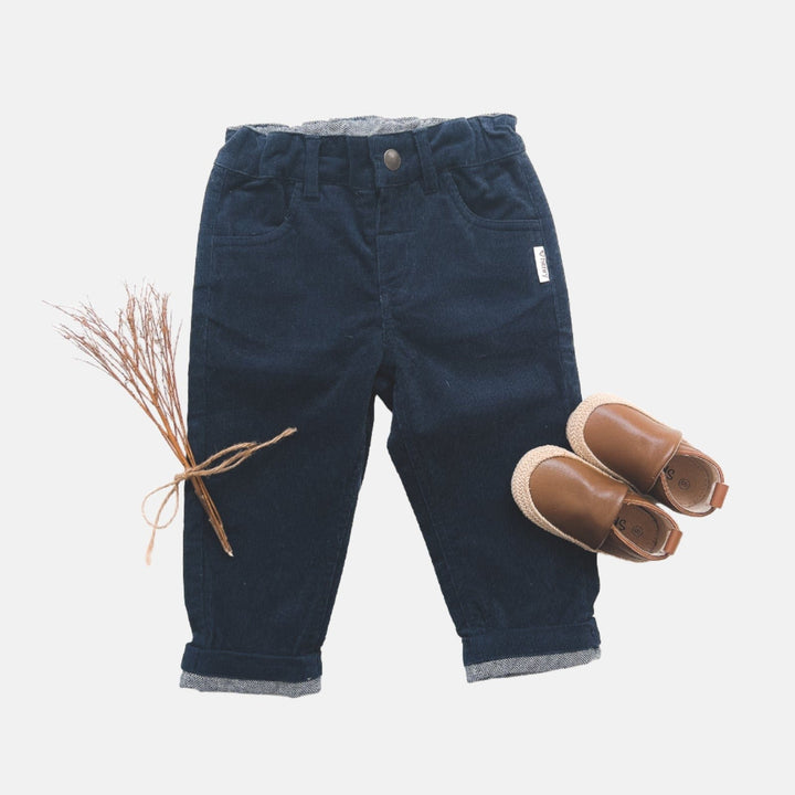 Love Henry Bottoms Baby Boys Chino Pant - Navy Corduroy