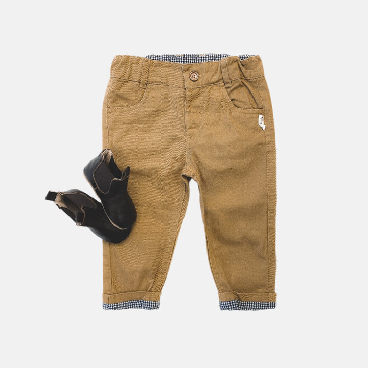 Love Henry Bottoms Baby Boys Chino Pant - Taupe