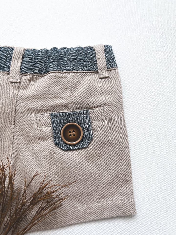 Love Henry Bottoms Baby Boys Oscar Shorts - Beige