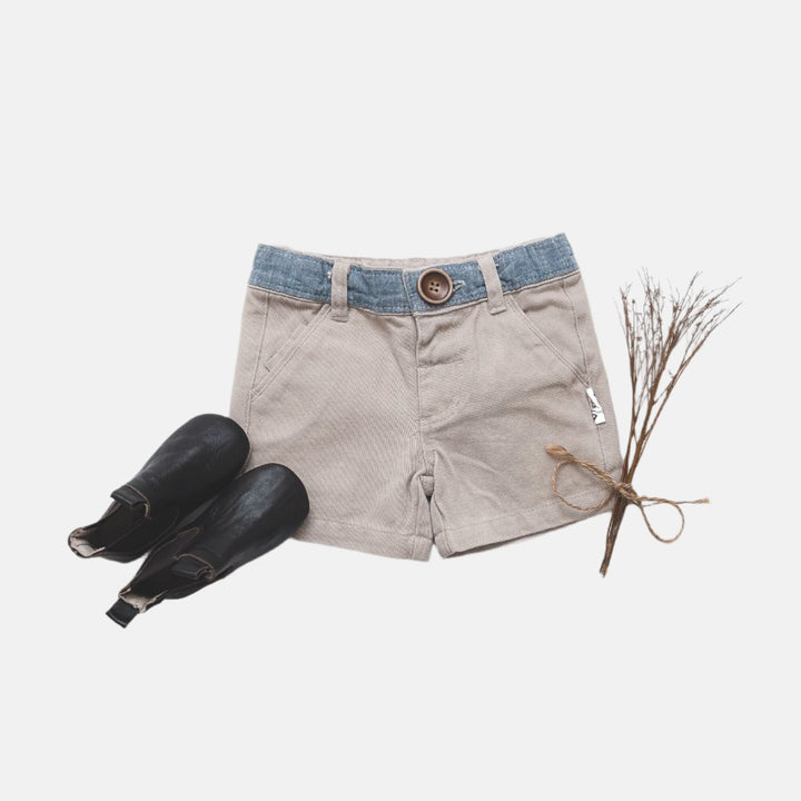 Love Henry Bottoms Baby Boys Oscar Shorts - Beige