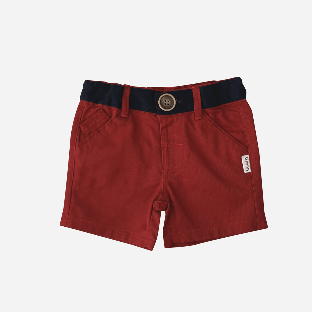 Love Henry Bottoms Baby Boys Oscar Shorts - Red