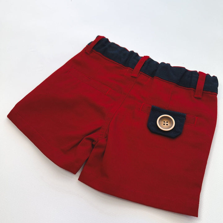 Love Henry Bottoms Baby Boys Oscar Shorts - Red