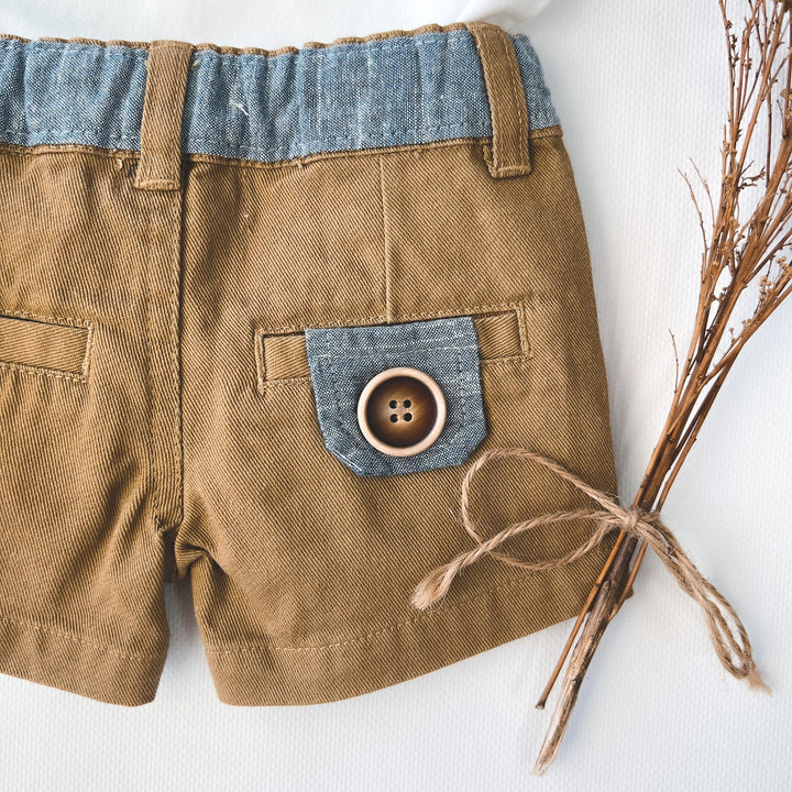 Love Henry Bottoms Baby Boys Oscar Shorts - Taupe