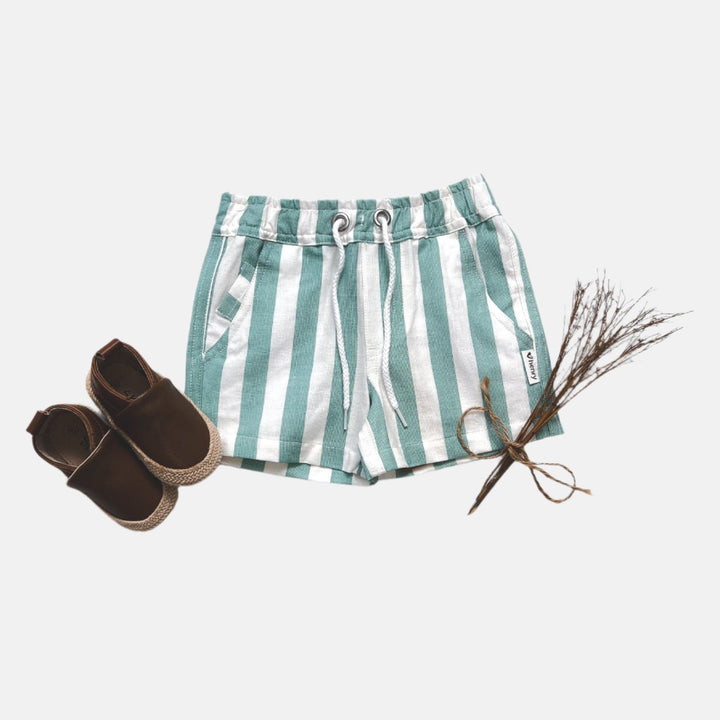 Love Henry Bottoms Baby Boys Sonny Short - Large Blue / White Stripe