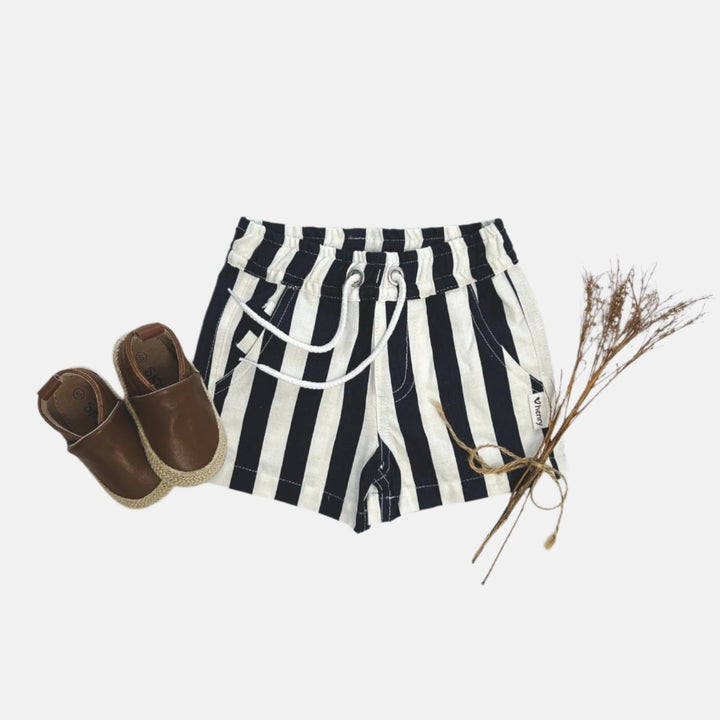 Love Henry Bottoms Baby Boys Sonny Short - Large Navy / White Stripe