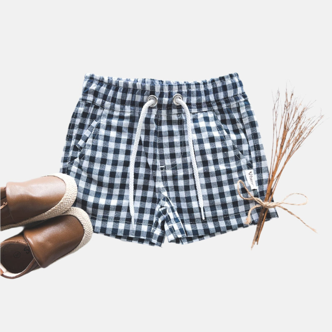 Love Henry Bottoms Baby Boys Sonny Short - Navy Check