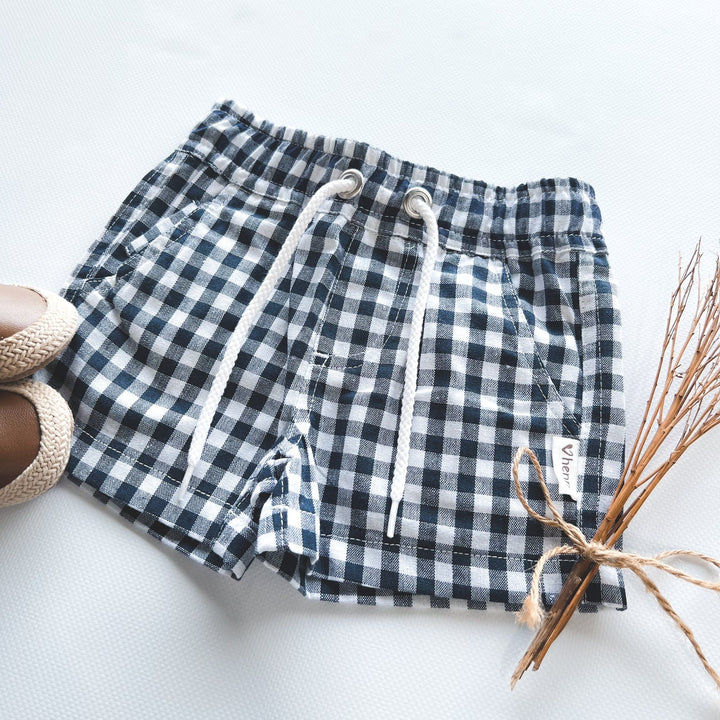 Love Henry Bottoms Baby Boys Sonny Short - Navy Check