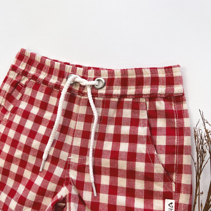 Love Henry Bottoms Baby Boys Sonny Short - Red Check