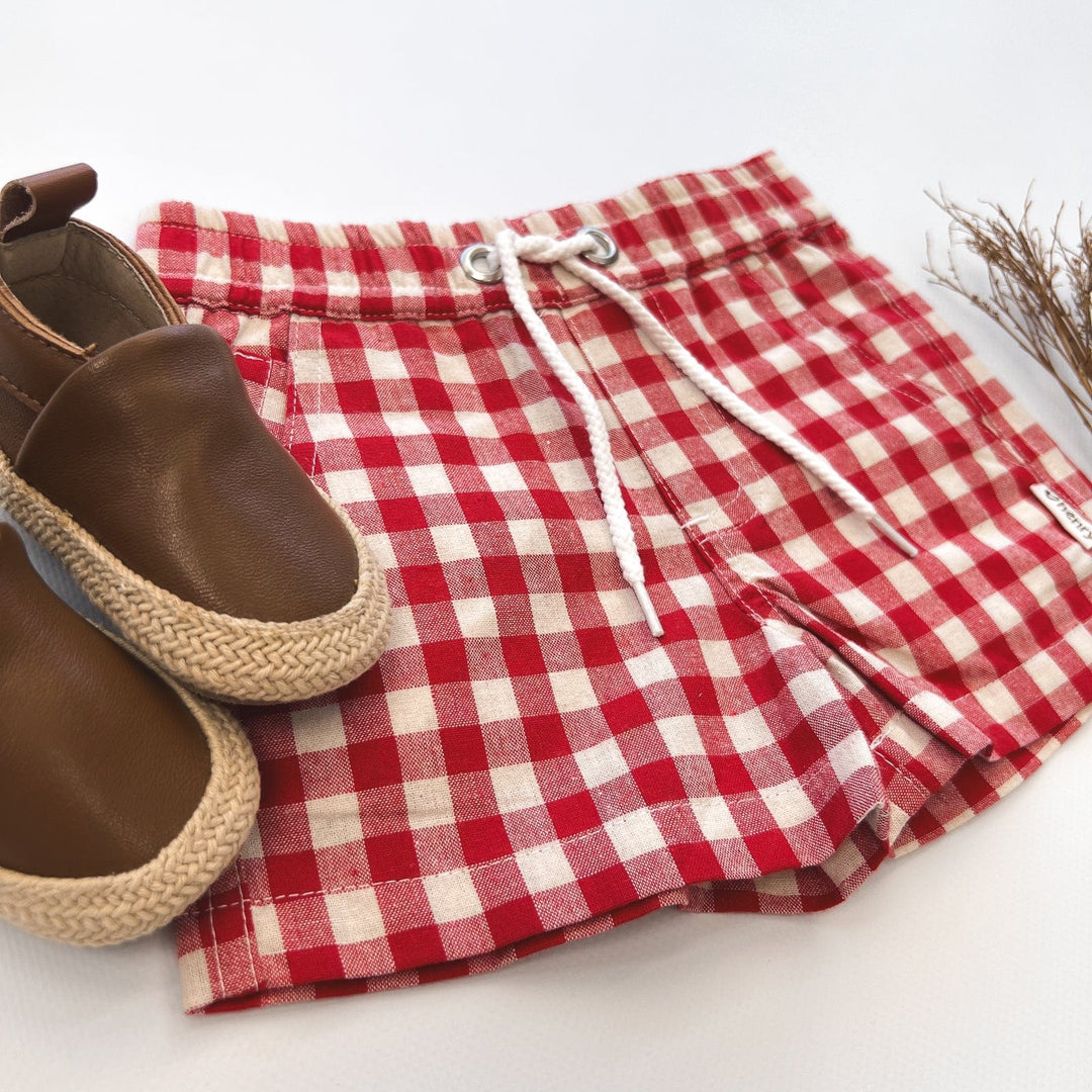 Love Henry Bottoms Baby Boys Sonny Short - Red Check