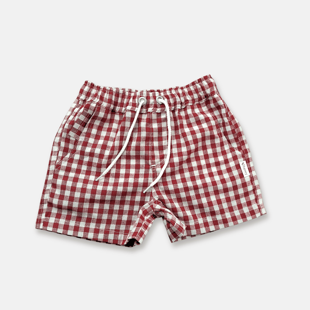 Love Henry Bottoms Baby Boys Sonny Short - Red Check