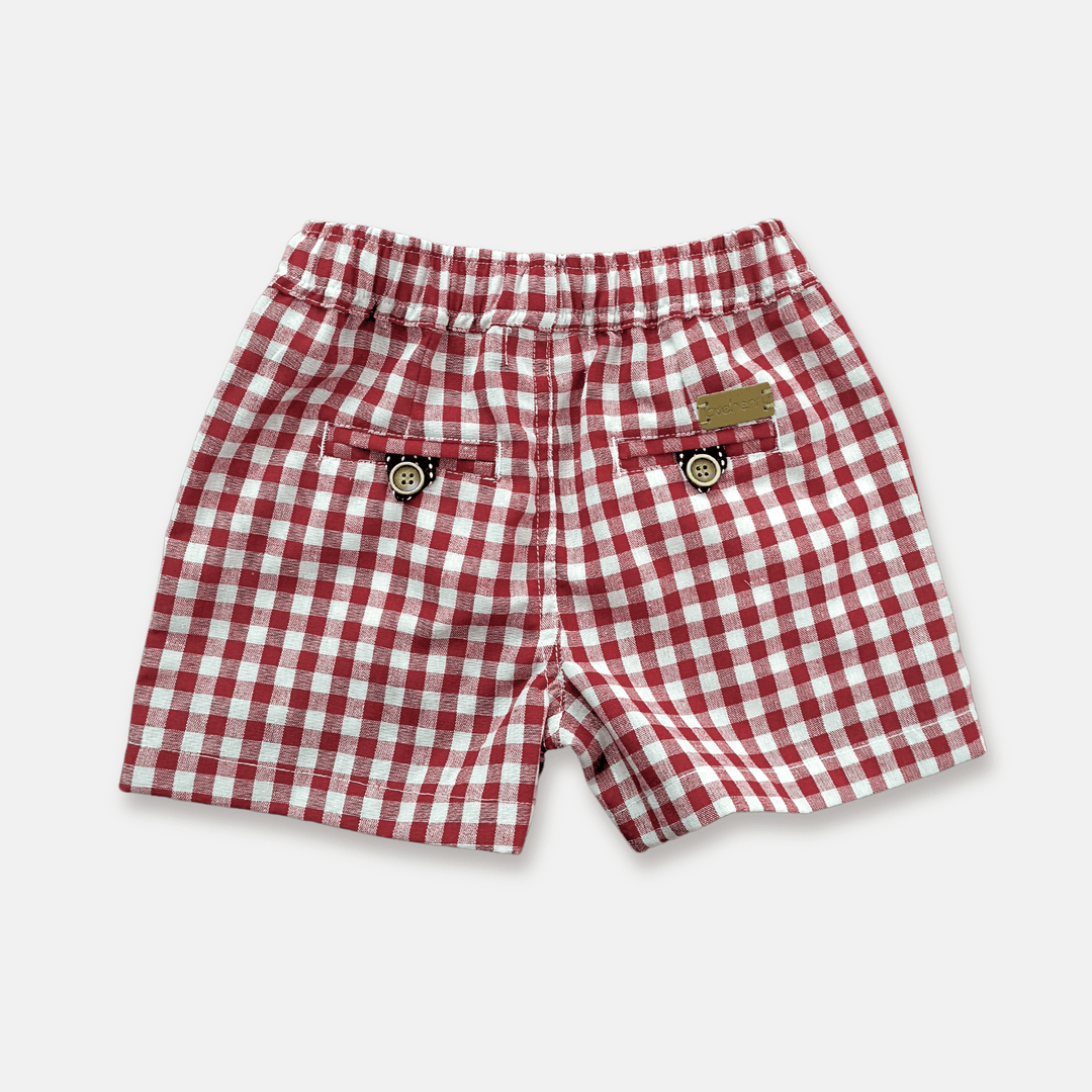 Love Henry Bottoms Baby Boys Sonny Short - Red Check