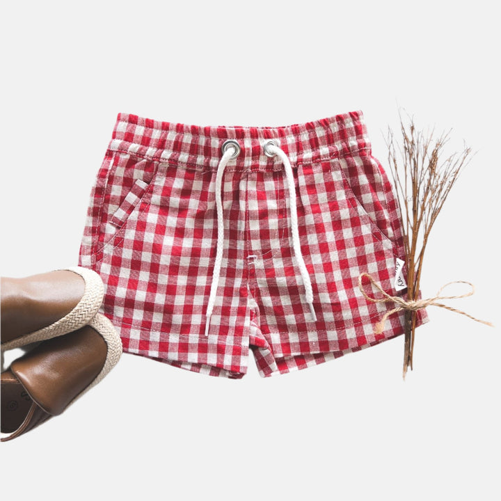 Love Henry Bottoms Baby Boys Sonny Short - Red Check