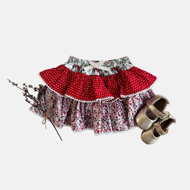 Love Henry Bottoms Baby Girls Frilly Pilcher Skirt - Festive Floral