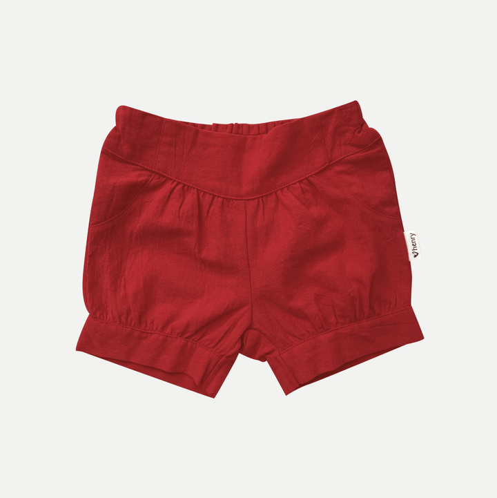 Love Henry Bottoms Baby Girls Lucy Shorts - Red Linen