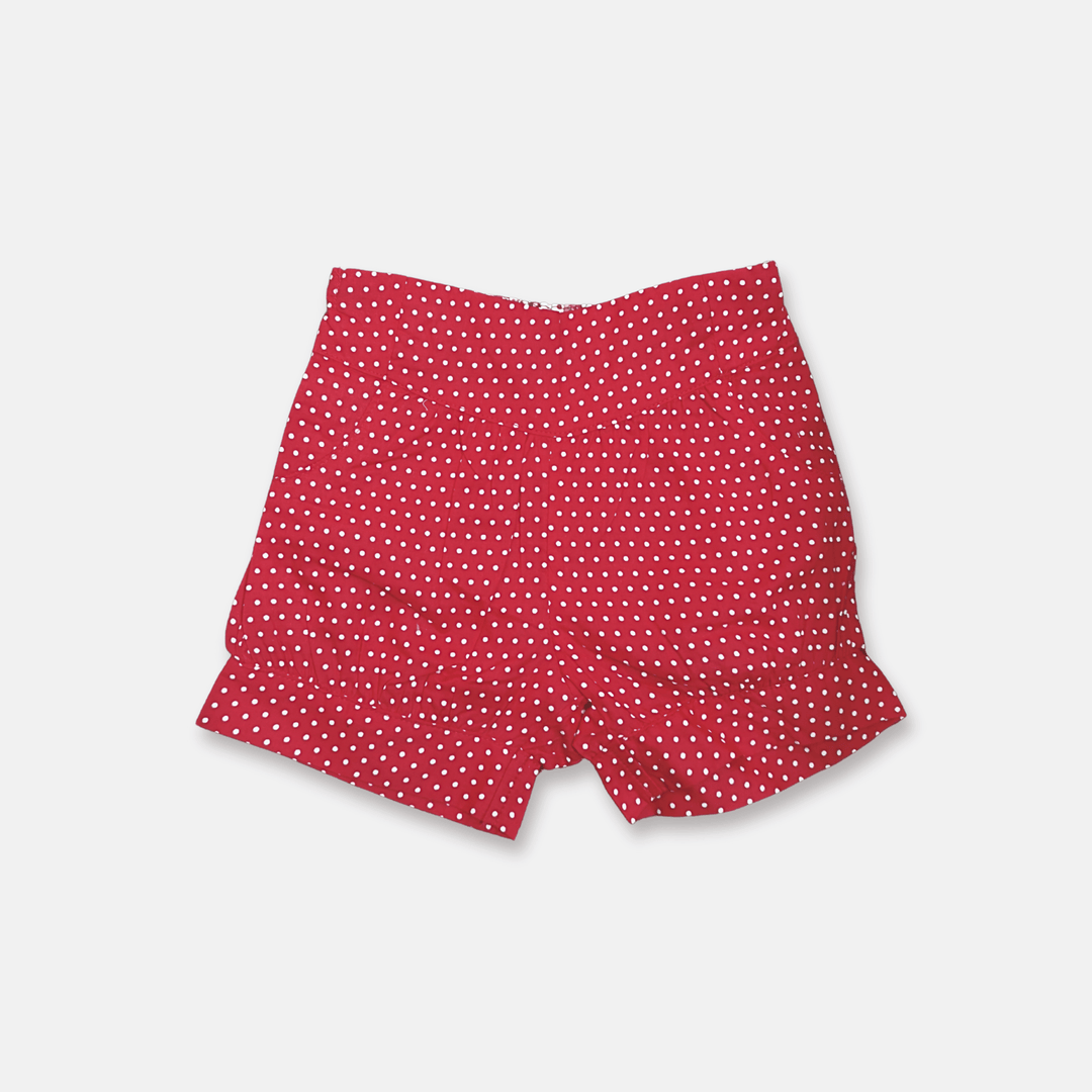 Love Henry Bottoms Baby Girls Lucy Shorts - Red Polka Dots