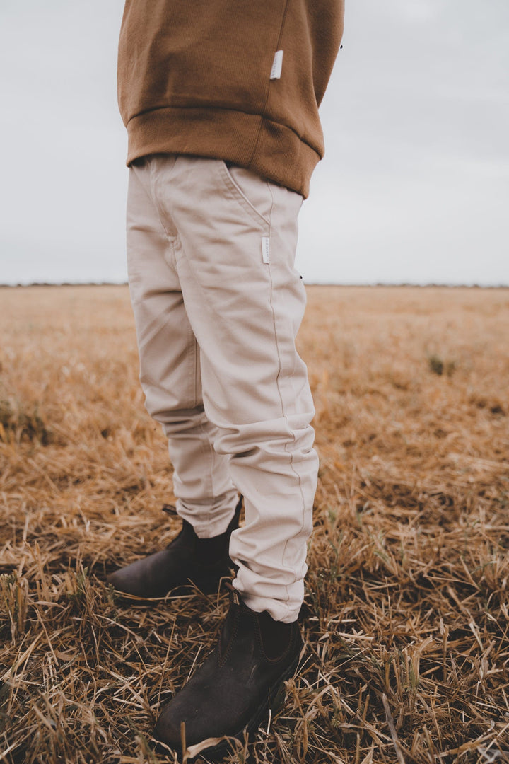 Love Henry Bottoms Boys Chino Pant - Stone