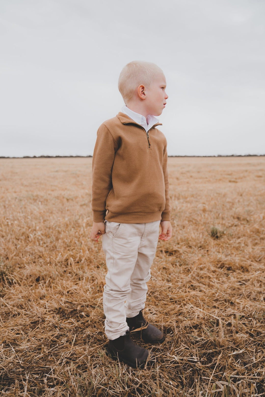 Love Henry Bottoms Boys Chino Pant - Stone