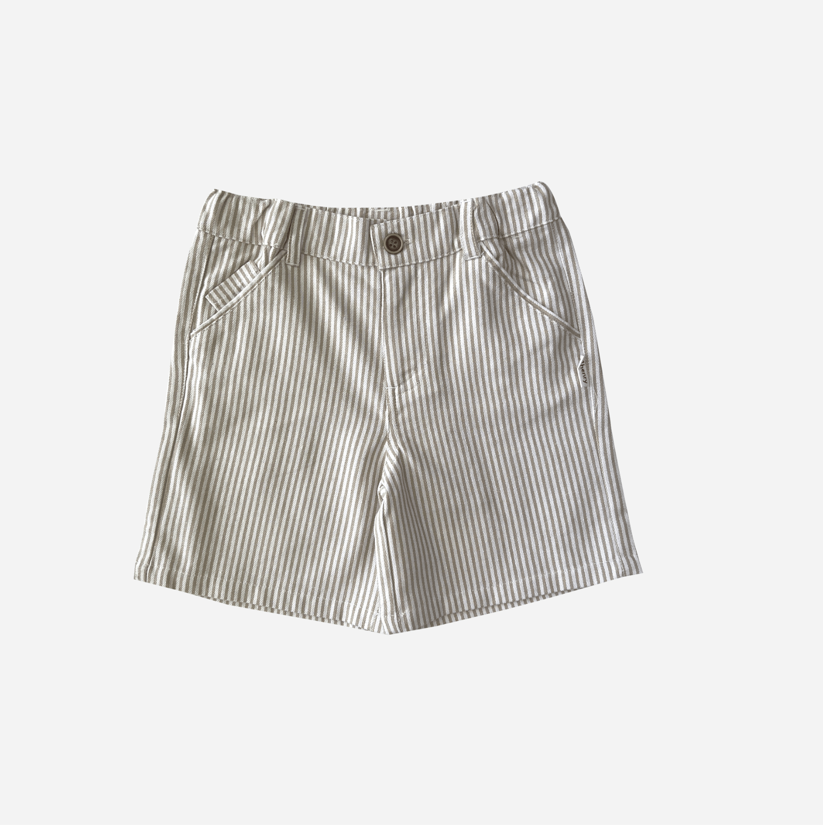 Love Henry Bottoms Boys Dress Shorts - Beige Pinstripe
